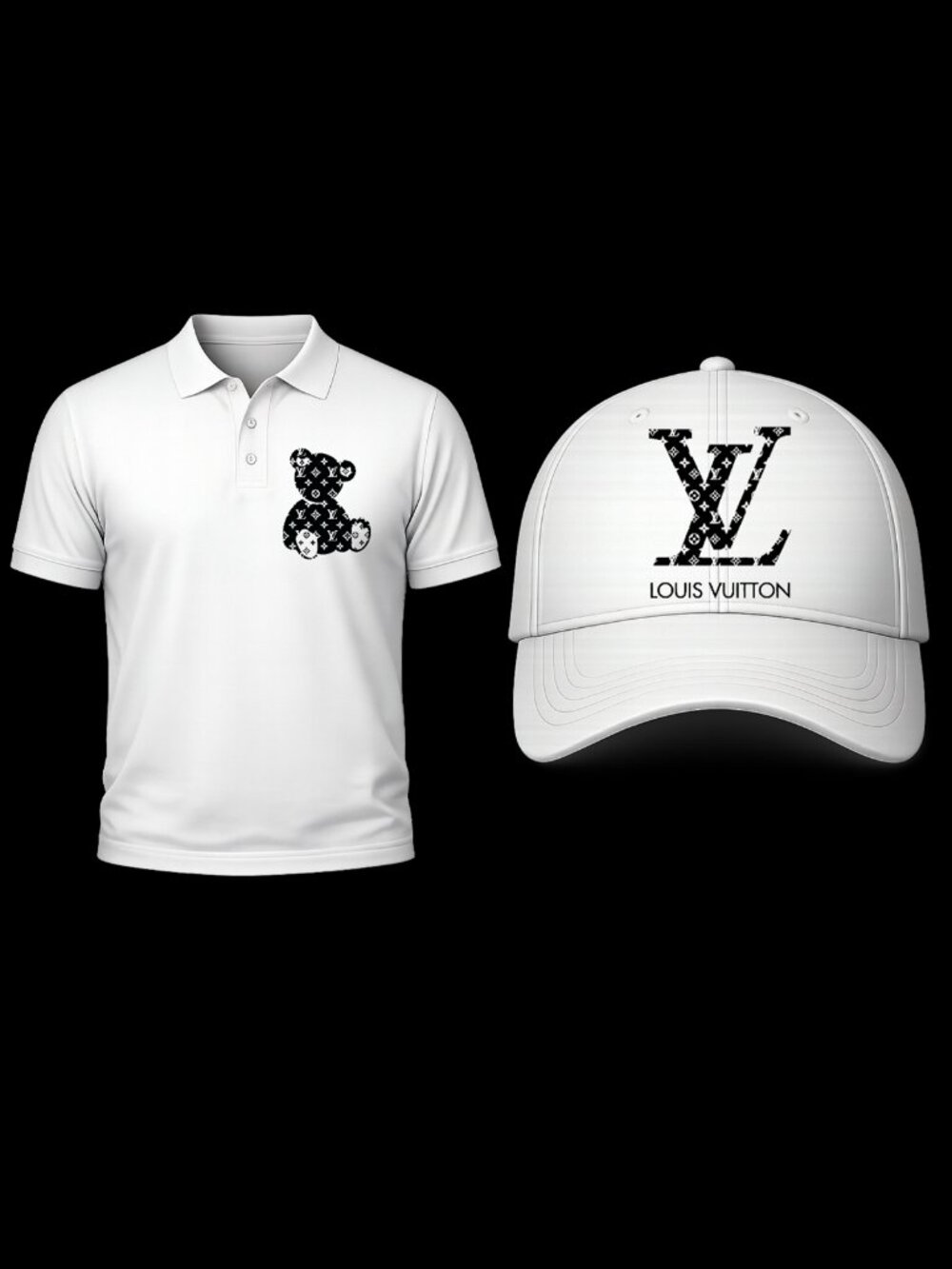 Men 3x Classic Polo style Shirt with Trucker hat